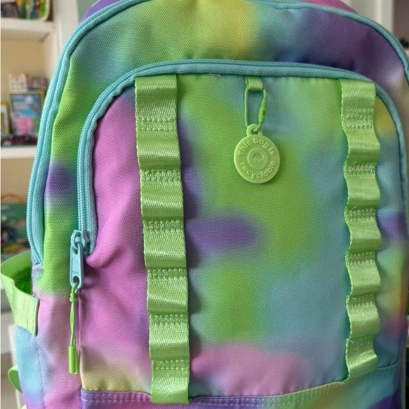 🩷💜LOGAN  ecotech backpack in blue and pink tie-dye 17”🩷💜 - Picture 3 of 10